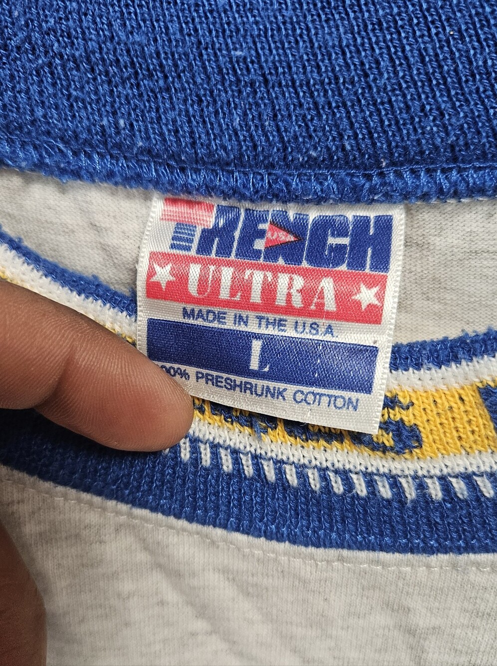 Vintage Trench Ultra St. Louis Blues Single Stich 80's Logo Tee sz L - Picture 4 of 12